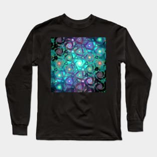 Green stained glass Long Sleeve T-Shirt